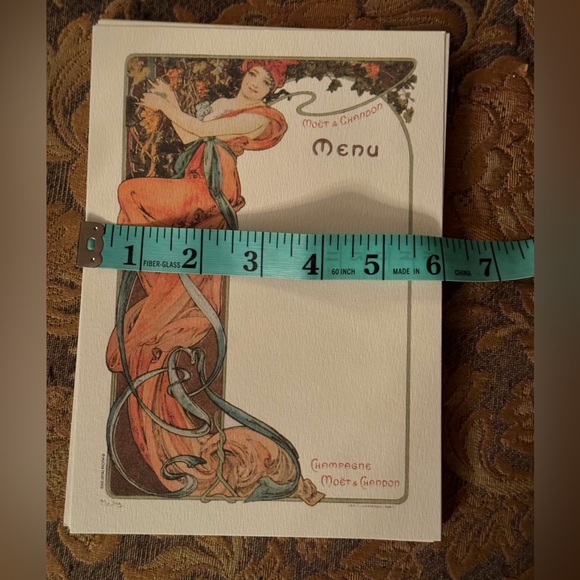 Alphonse Mucha Menu ephemera MONET champs - Picture 10 of 11